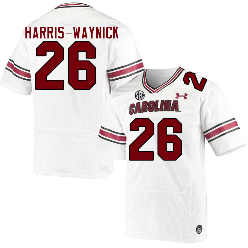 Men #26 Nathan Harris-Waynick South Carolina Gamecocks 2023 College Football Jerseys Stitched-White